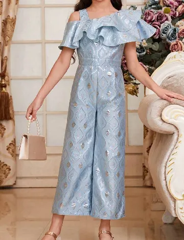 Salopeta Shein Kids, albastru Albastru