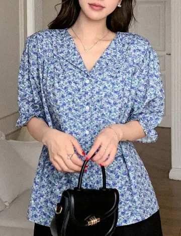 Camasa SHEIN, floral print Floral print