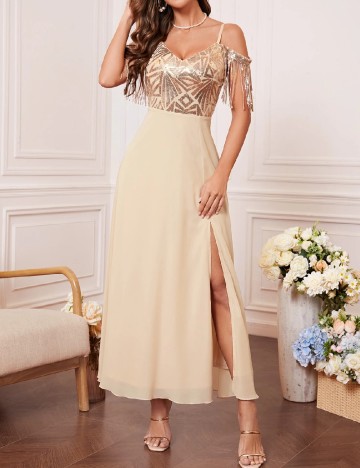 Rochie lunga SHEIN, crem