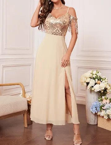 Rochie lunga SHEIN, crem Crem