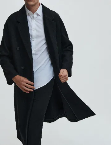 Palton Reserved, negru Negru