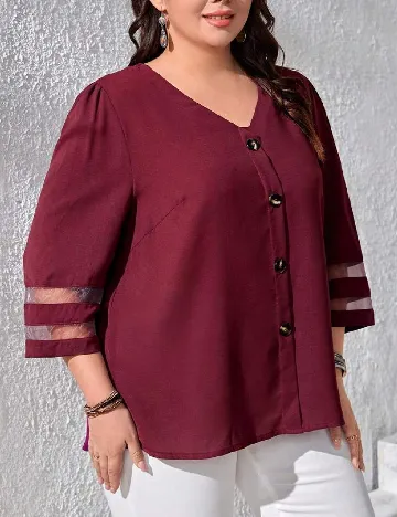 Bluza Emery Rose Curve, grena Rosu
