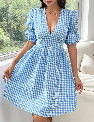 Rochie scurta SHEIN, albastru Albastru