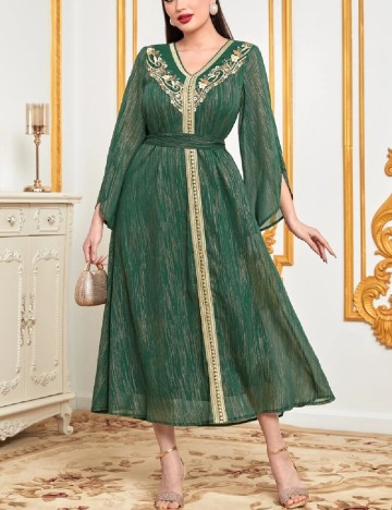 Rochie lunga Moosta, verde