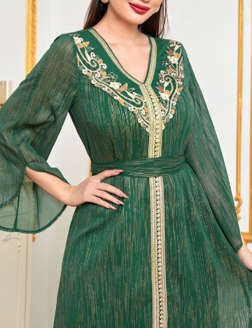 Rochie lunga Moosta, verde
