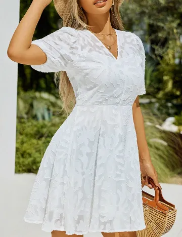 Rochie scurta SHEIN, alb Alb