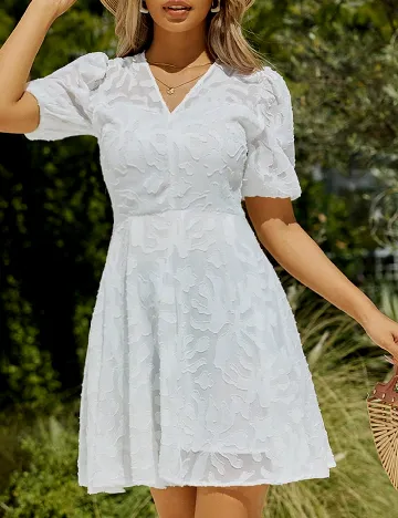 Rochie scurta SHEIN, alb Alb