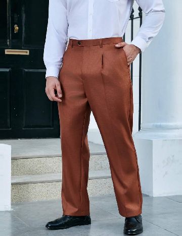Pantaloni SHEIN Plus Size Men, maro