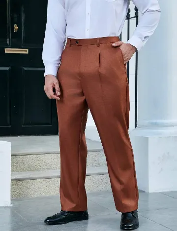 Pantaloni SHEIN Plus Size Men, maro Maro