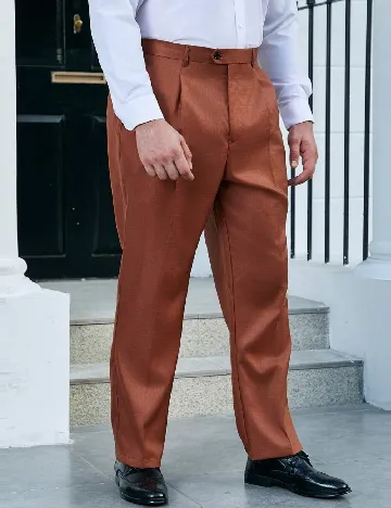 Pantaloni SHEIN Plus Size Men, maro Maro