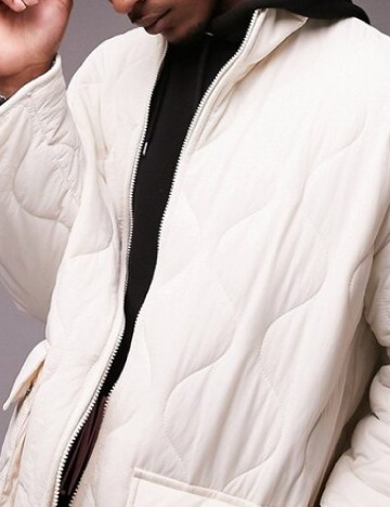 Geaca Topman, ecru