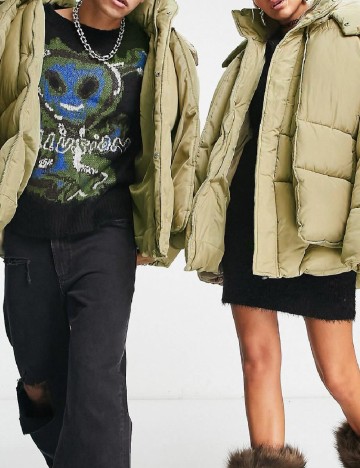 Geaca Oversize cu vesta detasabila COLLUSION, verde