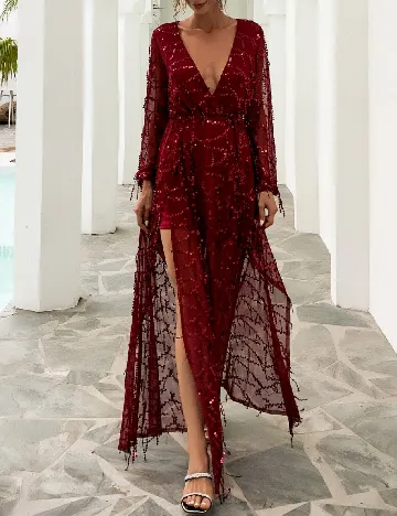 Rochie lunga SHEIN, rosu Rosu