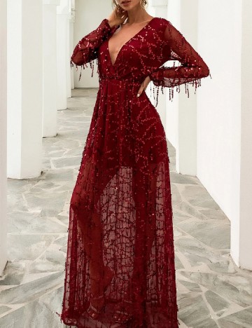 Rochie lunga SHEIN, rosu