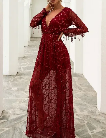 Rochie lunga SHEIN, rosu Rosu