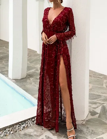 Rochie lunga SHEIN, rosu Rosu
