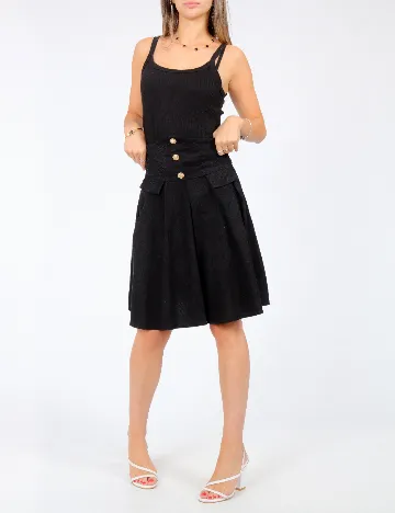 Fusta Shein Kids, negru Negru