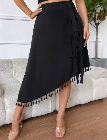 Fusta SHEIN CURVE, negru Negru