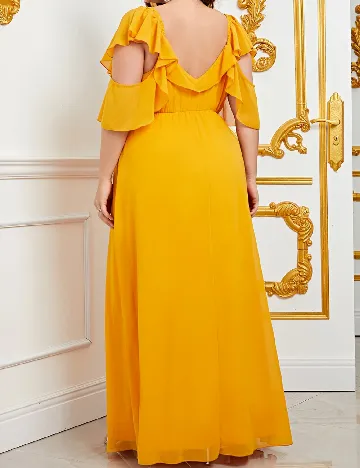 Rochie lunga Faeriesty Plus Size, galben Galben