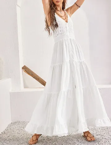Rochie lunga SHEIN, alb Alb