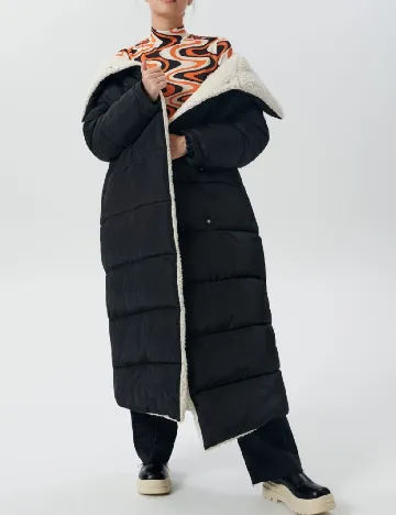 Geaca Oversize Sinsay, negru Negru