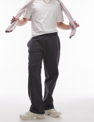 Pantaloni Topman, gri inchis