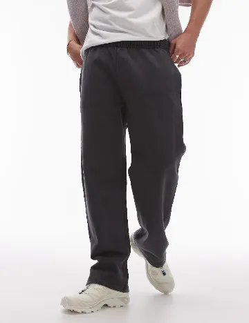 Pantaloni Topman, gri inchis Gri