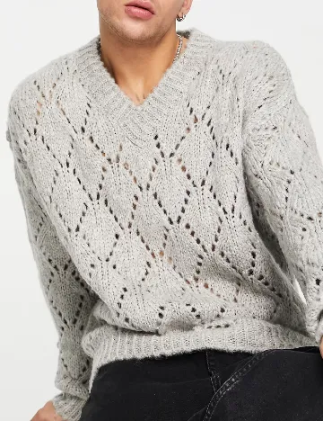 Pulover ASOS, gri Gri