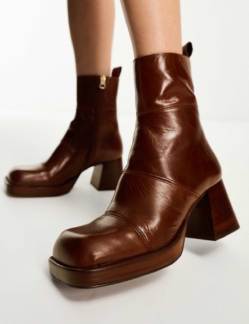 Botine ASOS, maro