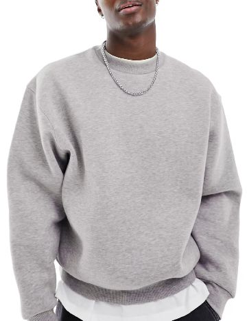 Bluza Asos Plus Size Men, gri