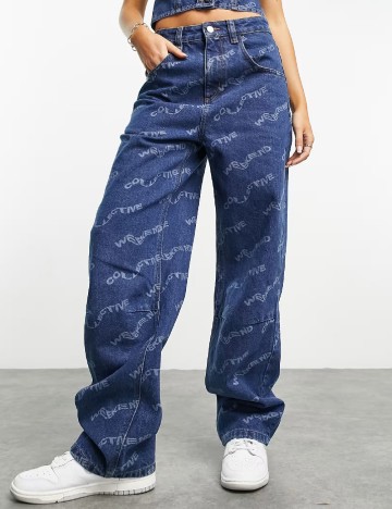Blugi ASOS Curve, albastru