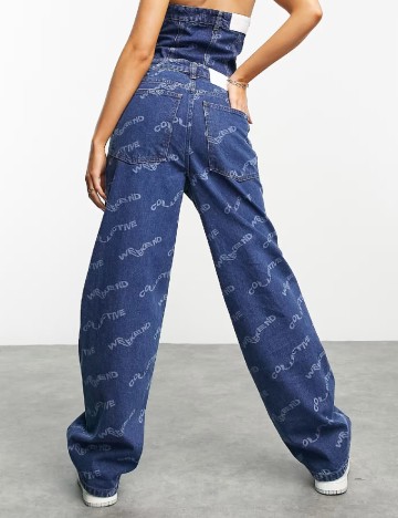 Blugi ASOS Curve, albastru