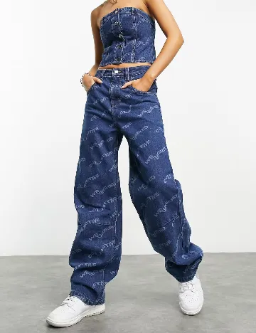 Blugi ASOS Curve, albastru Albastru