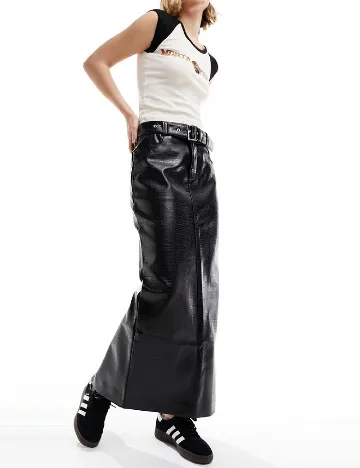 Fusta Urban Revivo, negru Negru