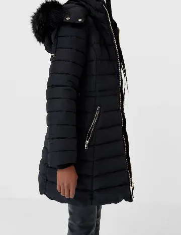 Geaca Stradivarius, negru Negru