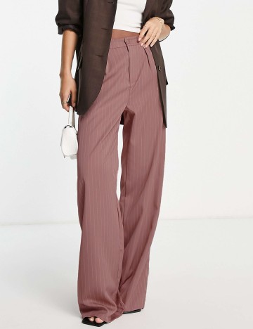 Pantaloni MISSGUIDED Plus Size, roz pudra inchis