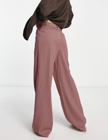 Pantaloni MISSGUIDED Plus Size, roz pudra inchis
