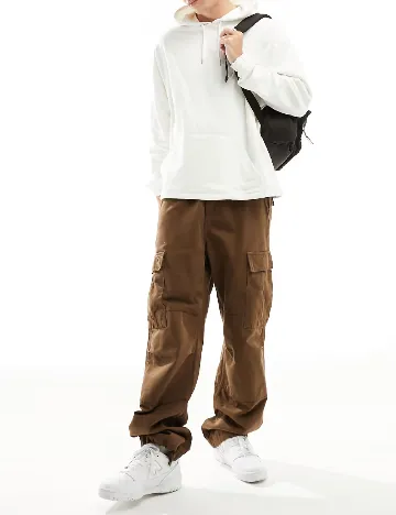 Hanorac Oversize ASOS, alb Alb
