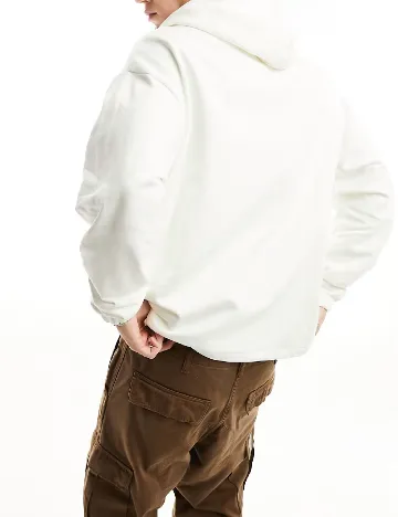 Hanorac Oversize ASOS, alb Alb