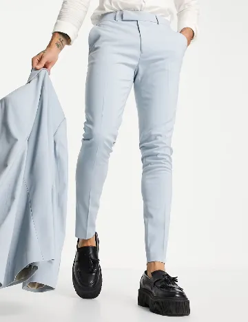 Pantaloni ASOS, bleu Albastru
