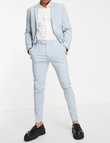 Pantaloni ASOS, bleu Albastru