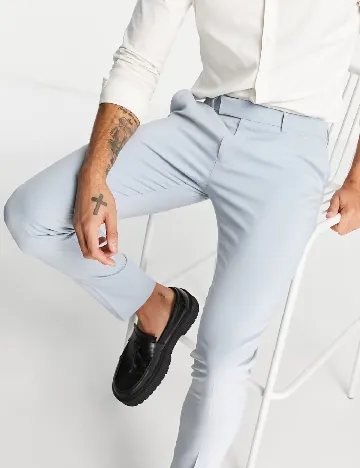 Pantaloni ASOS, bleu Albastru