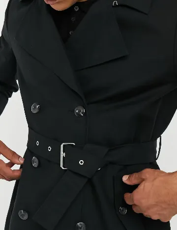 Palton ASOS, negru Negru