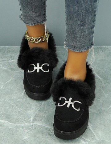 Mocasini SHEIN, negru