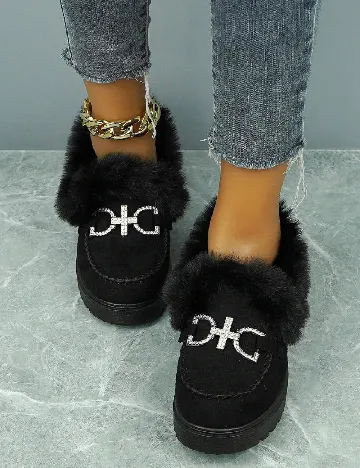 Mocasini SHEIN, negru Negru