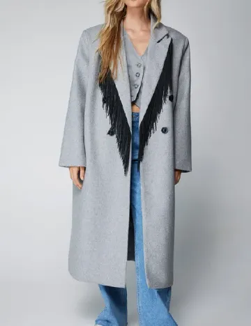Palton Nasty Gal, gri Gri
