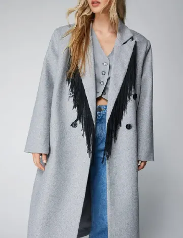 Palton Nasty Gal, gri Gri