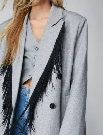 Palton Nasty Gal, gri Gri