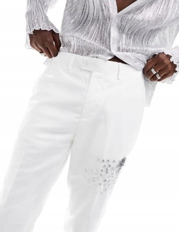 Pantaloni Devil s Advocate, alb