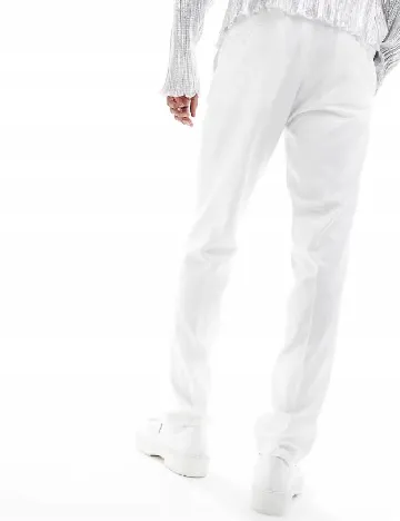 Pantaloni Devil s Advocate, alb Albastru